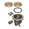 FLBR5420AB Arlington Industries In Box Floor Box Kit with Recessed Wiring Device - Antique Bronze