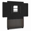 Show product details for FM-DS-4875FW-BA3B Middle Atlantic Forum Floor-to-Wall Mounted 48" (2-Bay) Display Stand for (1) 55" to 65" Display, Dark Finish