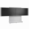 FM-DS-6675FS-JD8W Middle Atlantic Forum Free-Standing 66" (3 Bay) Display Stand for (2) 65" to 75" Display, Light Finish