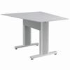 Show product details for FM-TAN-0595438-D8W Middle Atlantic Forum 59" Angle Table for 3 to 5 People, 38" Counter Height, Designer White Table Top with Light Table Base - White