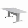Show product details for FM-TAN-0905430-D8W Middle Atlantic Forum 90" Angle Table for 5 to 7 People, 30" Seated Height, Designer White Table Top with Light Table Base - White