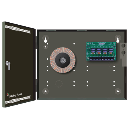 FPA150AR-2A8E1 LifeSafety Power 6.2 Amp 24VAC Network Remote Reset Access Control and CCTV Power Supply in UL Listed Indoor 14" W x 12" H x 4.5" D Electrical Enclosure