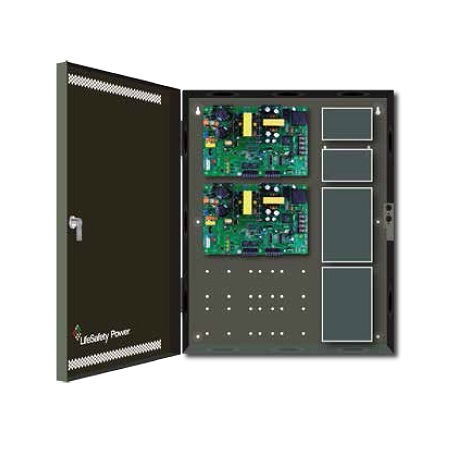 FPO150/150-C4PD8PE2 LifeSafety Power 4 Door 12 Amp 12VDC 4 Lock and 8 Auxiliary Class II Distribution Outputs Access Control and CCTV Power Supply in UL Listed Indoor 16" W x 20" H x 4.5" D Electrical Enclosure