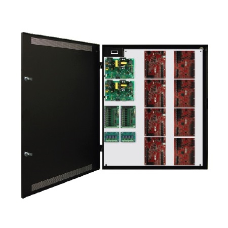 FPO150/250-2D8P2M8PNL4E8M2 LifeSafety Power Mercury 16 Door 12 Amp 12VDC 20 Amp 12VDC 16 Managed and 16 Auxiliary Class II Distribution Outputs Access Control Power Supply in UL Listed Indoor 30" W x 36" H x 6.5" D Electrical Enclosure