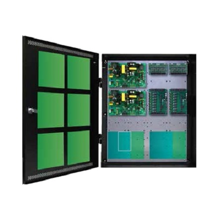 FPO150/250-2C82D8PE4M1 LifeSafety Power Mercury 16 Door 12 Amp 12VDC 20 Amp 12VDC 16 Lock and 16 Auxiliary Class II Distribution Outputs Access Control Power Supply in UL Listed Indoor 20" W x 24" H x 6.5" D Electrical Enclosure