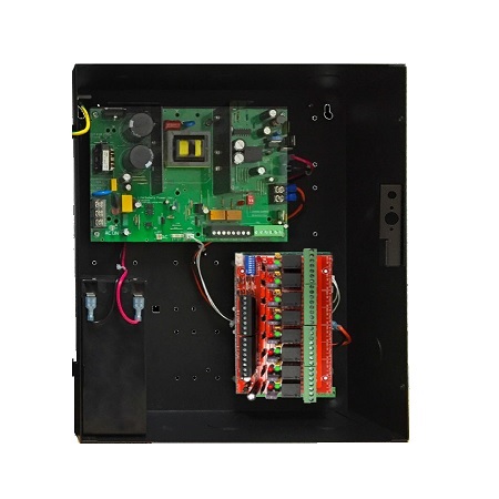 FPV104-R8E1 LifeSafety Power Vantage 10 Amp 24VDC 8 Lock Outputs Access Control Power Supply in UL Listed Indoor 12" W x 14" H x 4.5" D Electrical Enclosure