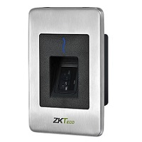 FR1500-A-ID ZKTeco USA Flushmount Slave Fingerprint Reader with Built in ZKAccess Card Reader