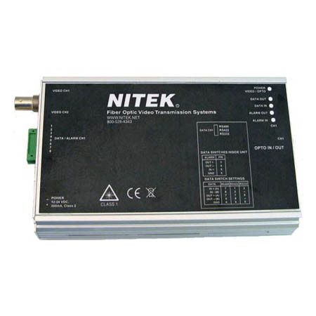 FRS312104S00 Nitek Fiber Optic 1 Channel Standalone Video Receiver + Bi-directional Data &  Aux Comm 1310/1550nm