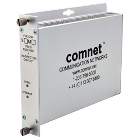 FVR1C1BM1-M Comnet Digitally Encoded Video Receiver and Contact Closurer, mm, 1 fiber