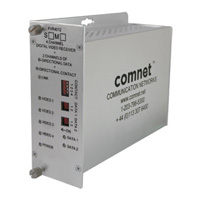 FVT4012M1 Comnet 4-Channel Digitally Encoded Video Transmitter 2 Bi-directional Data Channels MM 1 Fiber
