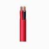 G40006-1A Southwire 18 AWG 2 Conductors Shielded Solid Bare Copper FPLP Plenum Fire Alarm Cable - 1000' Reel - Red