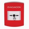 GLR001EV-ES STI Red Indoor Only No Cover Key-to-Reset Push Button with EVACUATION Label Spanish