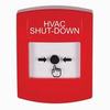 GLR001HV-EN STI Red Indoor Only No Cover Key-to-Reset Push Button with HVAC SHUT-DOWN Label English