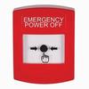 GLR001PO-EN STI Red Indoor Only No Cover Key-to-Reset Push Button with EMERGENCY POWER OFF Label English