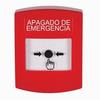 GLR001PO-ES STI Red Indoor Only No Cover Key-to-Reset Push Button with EMERGENCY POWER OFF Label Spanish