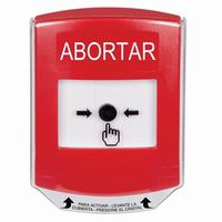 GLR021AB-ES STI Red Indoor Only Shield Key-to-Reset Push Button with ABORT Label Spanish