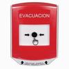 GLR021EV-ES STI Red Indoor Only Shield Key-to-Reset Push Button with EVACUATION Label Spanish