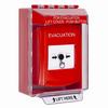 GLR071EV-EN STI Red Indoor/Outdoor Low Profile Surface Mount Key-to-Reset Push Button with EVACUATION Label English