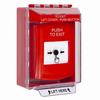 GLR071PX-EN STI Red Indoor/Outdoor Low Profile Surface Mount Key-to-Reset Push Button with PUSH TO EXIT Label English
