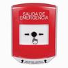 GLR0A1EX-ES STI Red Indoor Only Shield w/ Sound Key-to-Reset Push Button with EMERGENCY EXIT Label Spanish