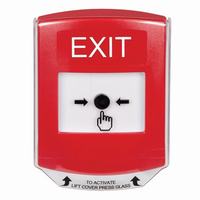 GLR0A1XT-EN STI Red Indoor Only Shield w/ Sound Key-to-Reset Push Button with EXIT Label English