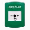 GLR101AB-ES STI Green Indoor Only No Cover Key-to-Reset Push Button with ABORT Label Spanish