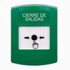 GLR101LD-ES STI Green Indoor Only No Cover Key-to-Reset Push Button with LOCKDOWN Label Spanish