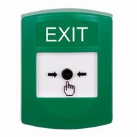 GLR101XT-EN STI Green Indoor Only No Cover Key-to-Reset Push Button with EXIT Label English