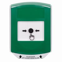 GLR121NT-EN STI Green Indoor Only Shield Key-to-Reset Push Button with No Text Label English
