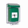 GLR131NT-EN STI Green Indoor/Outdoor Low Profile Flush Mount Key-to-Reset Push Button with No Text Label English