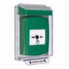 GLR131NT-ES STI Green Indoor/Outdoor Low Profile Flush Mount Key-to-Reset Push Button with No Text Label Spanish