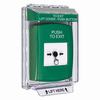 GLR141PX-EN STI Green Indoor/Outdoor Low Profile Flush Mount w/ Sound Key-to-Reset Push Button with PUSH TO EXIT Label English