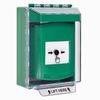 GLR171NT-EN STI Green Indoor/Outdoor Low Profile Surface Mount Key-to-Reset Push Button with No Text Label English