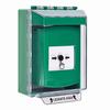 GLR181NT-ES STI Green Indoor/Outdoor Low Profile Surface Mount w/ Sound Key-to-Reset Push Button with No Text Label Spanish