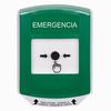 GLR1A1EM-ES STI Green Indoor Only Shield w/ Sound Key-to-Reset Push Button with EMERGENCY Label Spanish