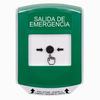 GLR1A1EX-ES STI Green Indoor Only Shield w/ Sound Key-to-Reset Push Button with EMERGENCY EXIT Label Spanish