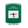 GLR1A1HV-EN STI Green Indoor Only Shield w/ Sound Key-to-Reset Push Button with HVAC SHUT-DOWN Label English