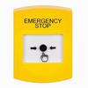 GLR201ES-EN STI Yellow Indoor Only No Cover Key-to-Reset Push Button with EMERGENCY STOP Label English