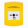 GLR201PS-ES STI Yellow Indoor Only No Cover Key-to-Reset Push Button with FUEL PUMP SHUT-DOWN Label Spanish