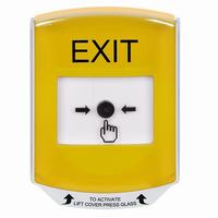 GLR221XT-EN STI Yellow Indoor Only Shield Key-to-Reset Push Button with EXIT Label English