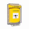 GLR231LD-EN STI Yellow Indoor/Outdoor Low Profile Flush Mount Key-to-Reset Push Button with LOCKDOWN Label English