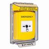 GLR241EM-EN STI Yellow Indoor/Outdoor Low Profile Flush Mount w/ Sound Key-to-Reset Push Button with EMERGENCY Label English