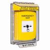 GLR241EX-EN STI Yellow Indoor/Outdoor Low Profile Flush Mount w/ Sound Key-to-Reset Push Button with EMERGENCY EXIT Label English