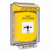 GLR241HV-EN STI Yellow Indoor/Outdoor Low Profile Flush Mount w/ Sound Key-to-Reset Push Button with HVAC SHUT-DOWN Label English