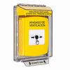 GLR241HV-ES STI Yellow Indoor/Outdoor Low Profile Flush Mount w/ Sound Key-to-Reset Push Button with HVAC SHUT-DOWN Label Spanish
