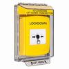 GLR241LD-EN STI Yellow Indoor/Outdoor Low Profile Flush Mount w/ Sound Key-to-Reset Push Button with LOCKDOWN Label English