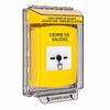GLR241LD-ES STI Yellow Indoor/Outdoor Low Profile Flush Mount w/ Sound Key-to-Reset Push Button with LOCKDOWN Label Spanish