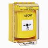 GLR271AB-EN STI Yellow Indoor/Outdoor Low Profile Surface Mount Key-to-Reset Push Button with ABORT Label English