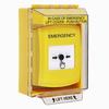 GLR271EM-EN STI Yellow Indoor/Outdoor Low Profile Surface Mount Key-to-Reset Push Button with EMERGENCY Label English