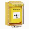 GLR271EV-EN STI Yellow Indoor/Outdoor Low Profile Surface Mount Key-to-Reset Push Button with EVACUATION Label English